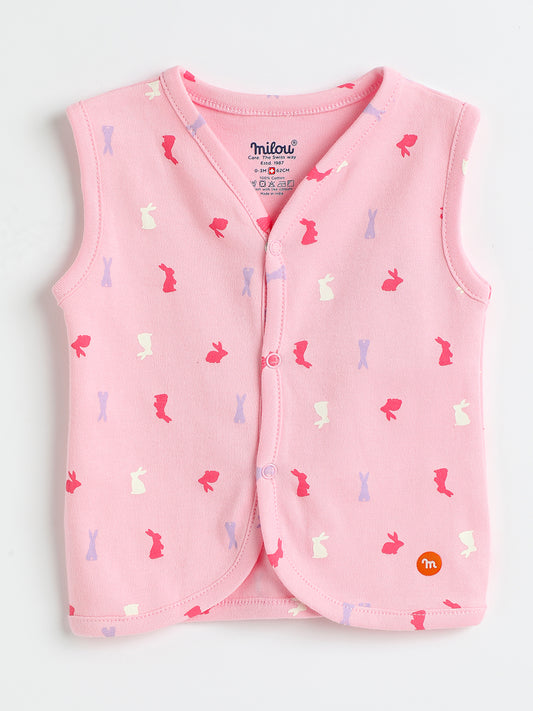 Milou Infant Cotton Sleeveless Bio-Washed Jabla Set