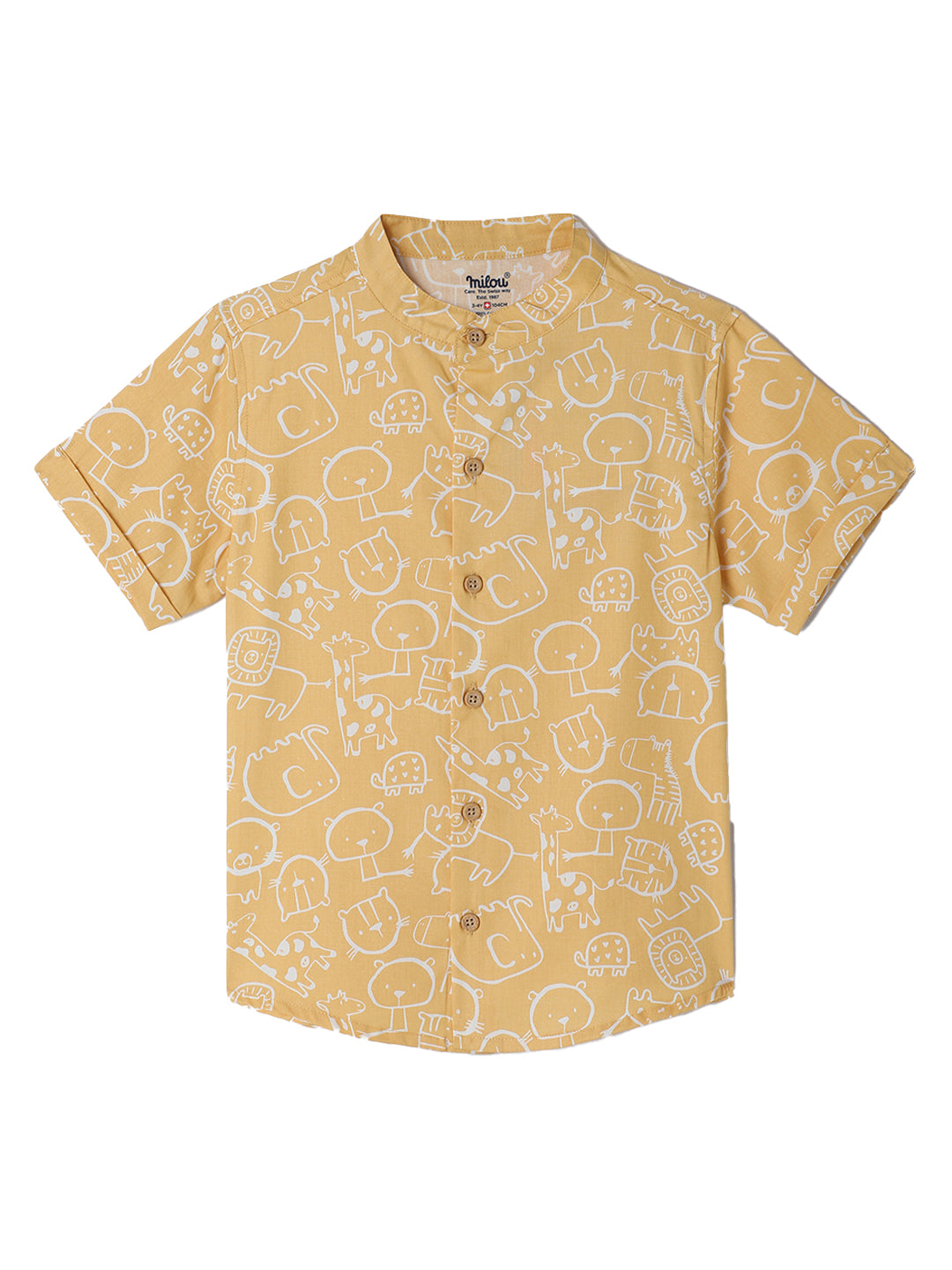 Half Sleeves All Over Printed Shirt for Boys