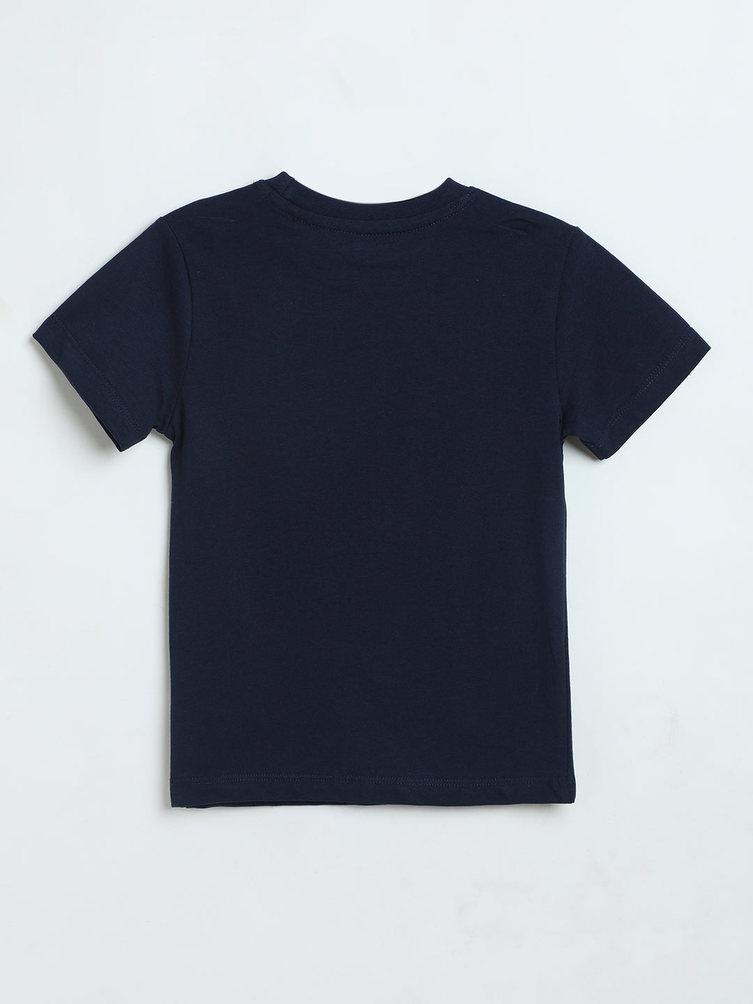 Milou Kids Boys Cotton Graphic T-Shirt Navy Blue