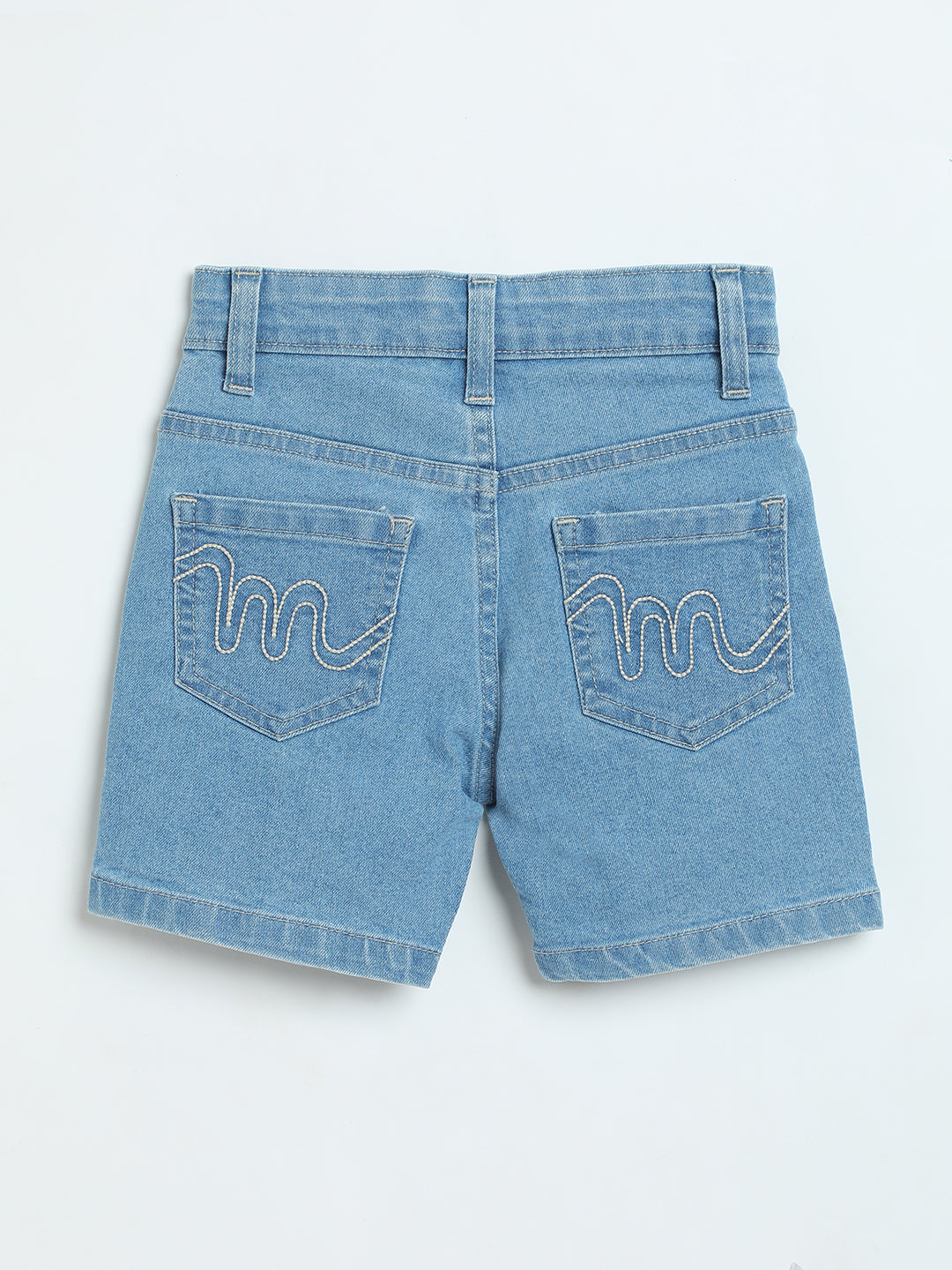 Milou Boys Mid Blue Cotton Denim Shorts