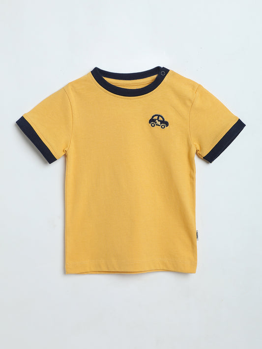 Milou Baby Boys T-Shirt & Shorts Set Mustard Yellow Set
