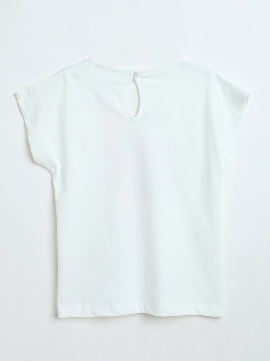Milou Girls Graphic T-Shirt White