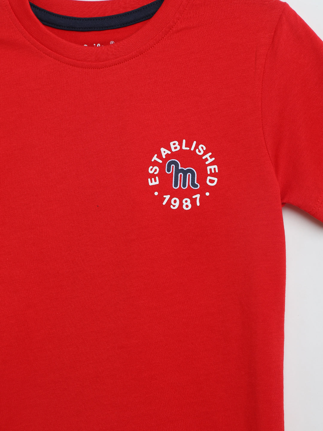 Kids Crimson T-Shirt | Boys Cotton Graphic Tee | Milou Kids