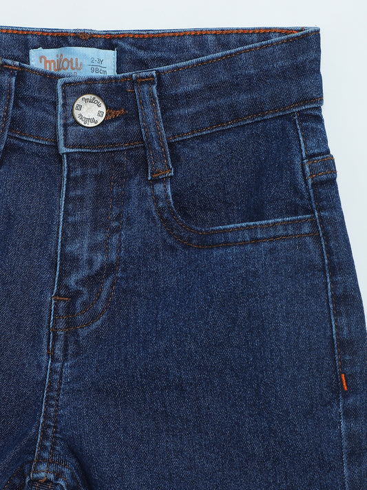 Milou Boys Dark Blue Denim Shorts
