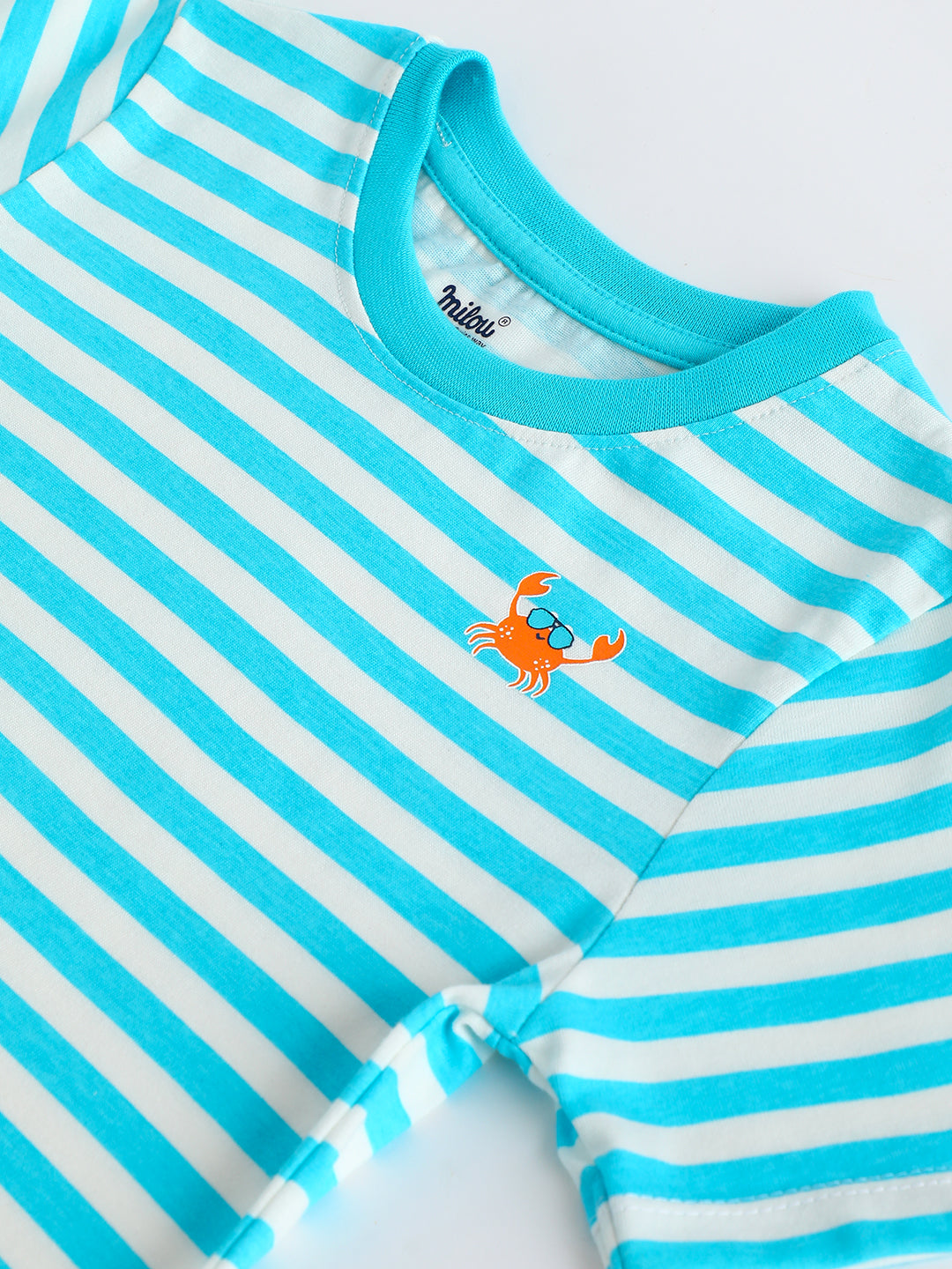Half Sleeve Bio-Washed striped T-Shirt