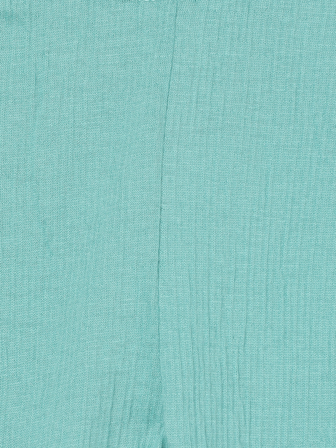 Milou Girls Cotton Solid Bio-Washed Leggings Mint Green