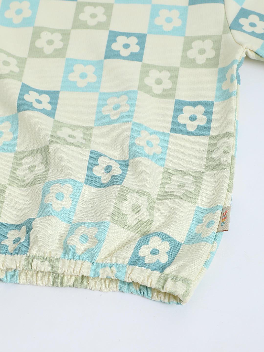 Milou Girls Printed T-Shirt Mint Check Print