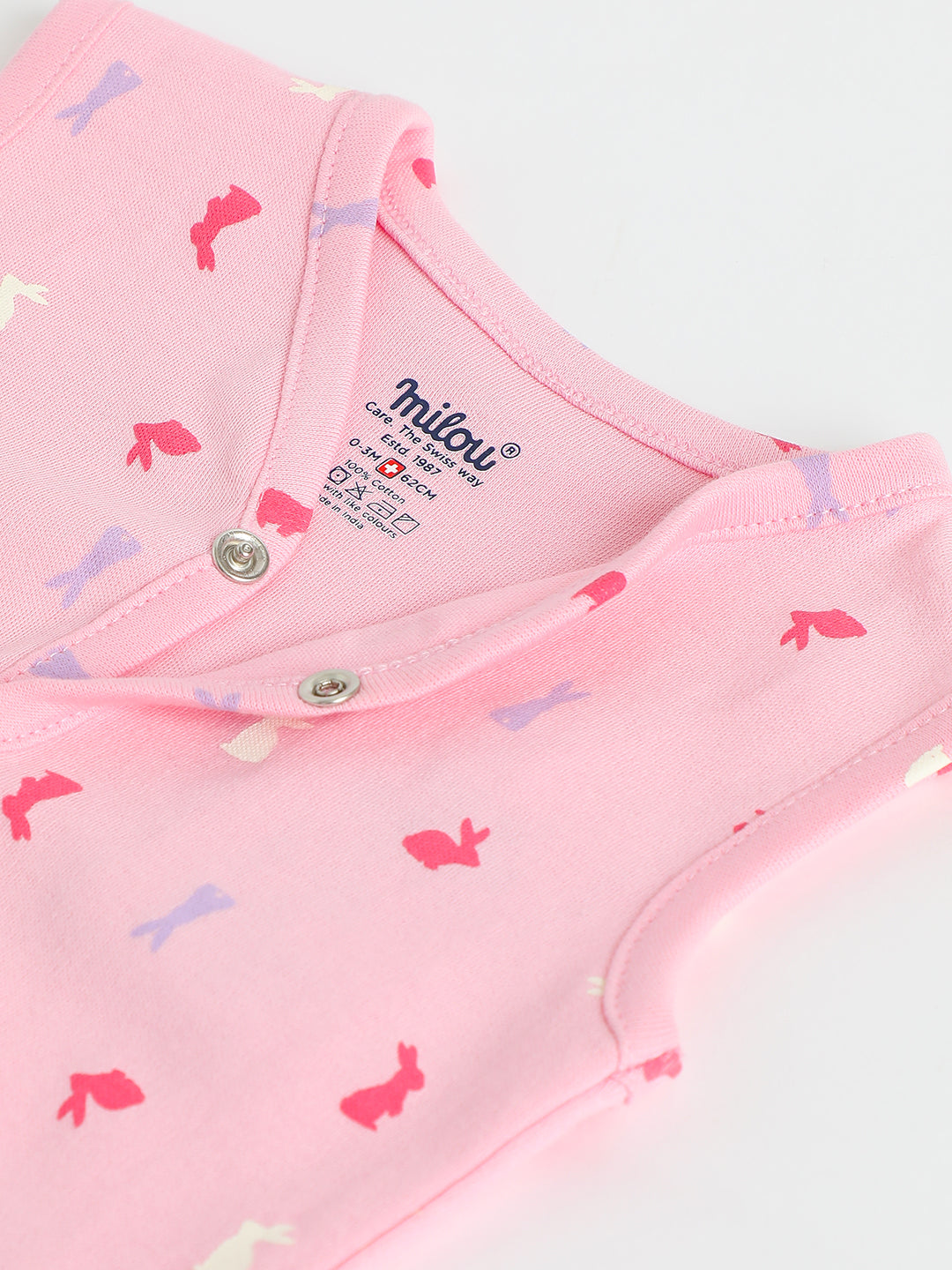 Milou Infant Cotton Sleeveless Bio-Washed Jabla Set