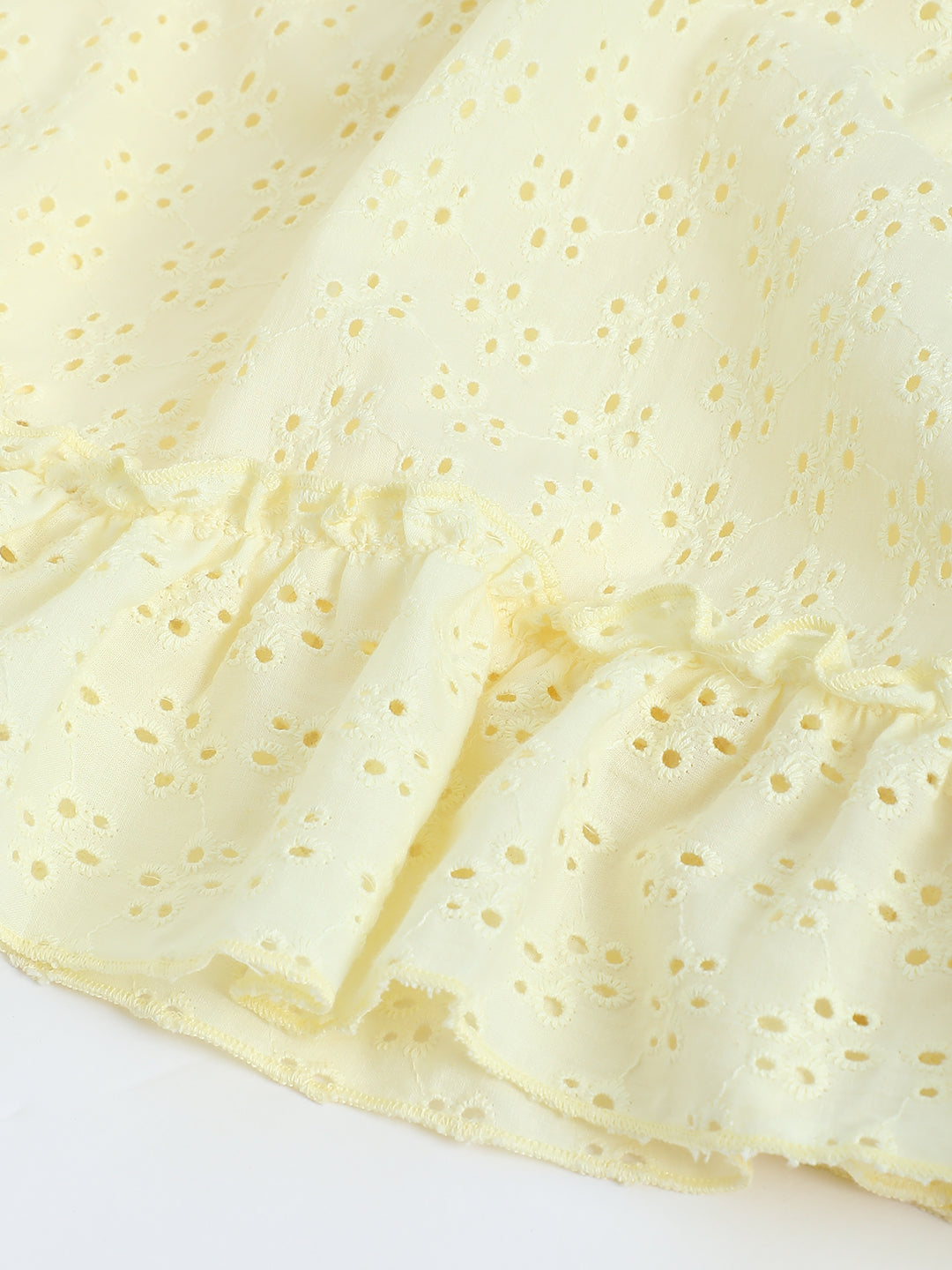Milou Baby Girls Yellow Hakoba Cotton Dress