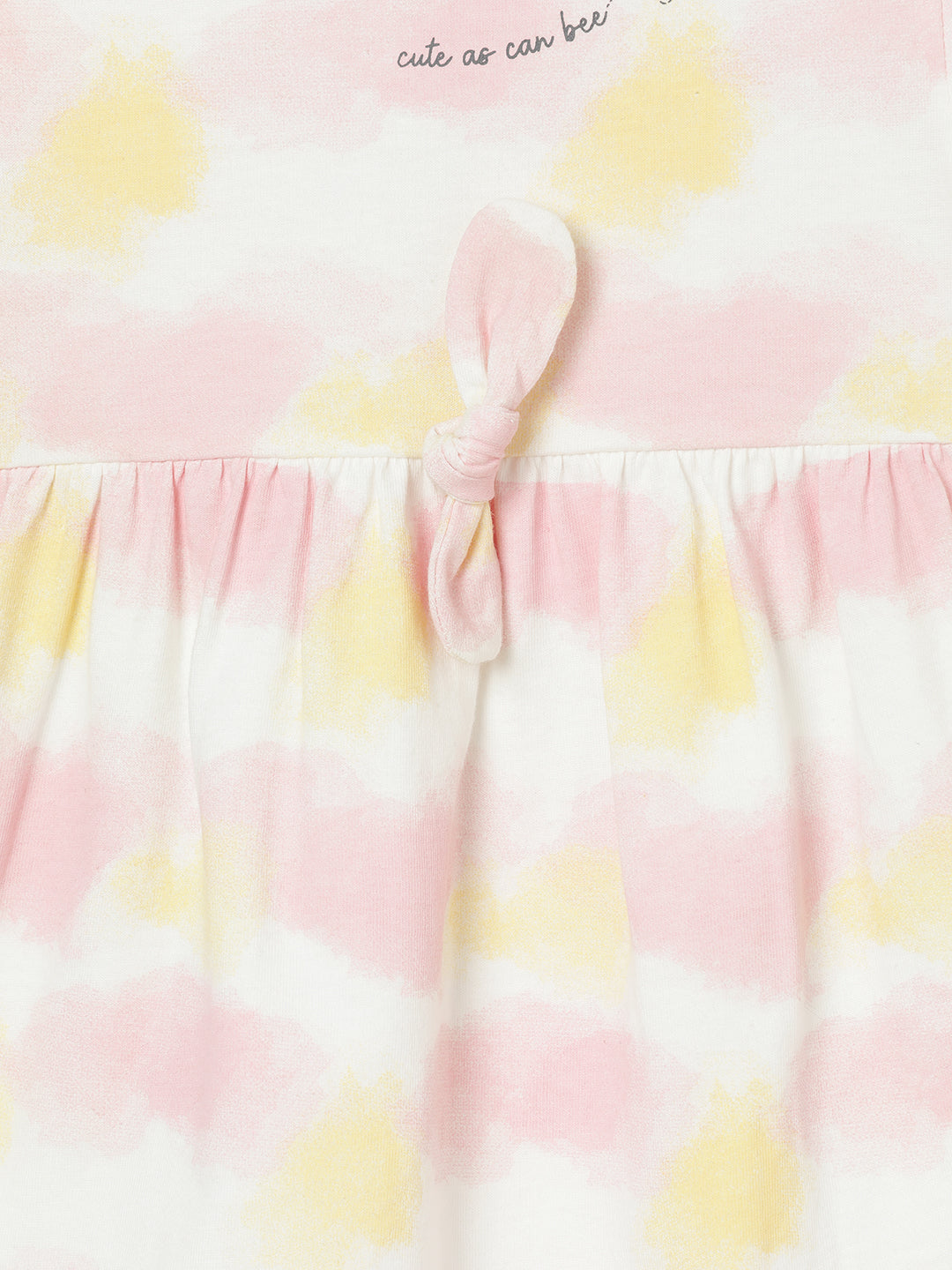 Milou Girls Cotton Solid Bio-Washed Dress Tie Dye Print