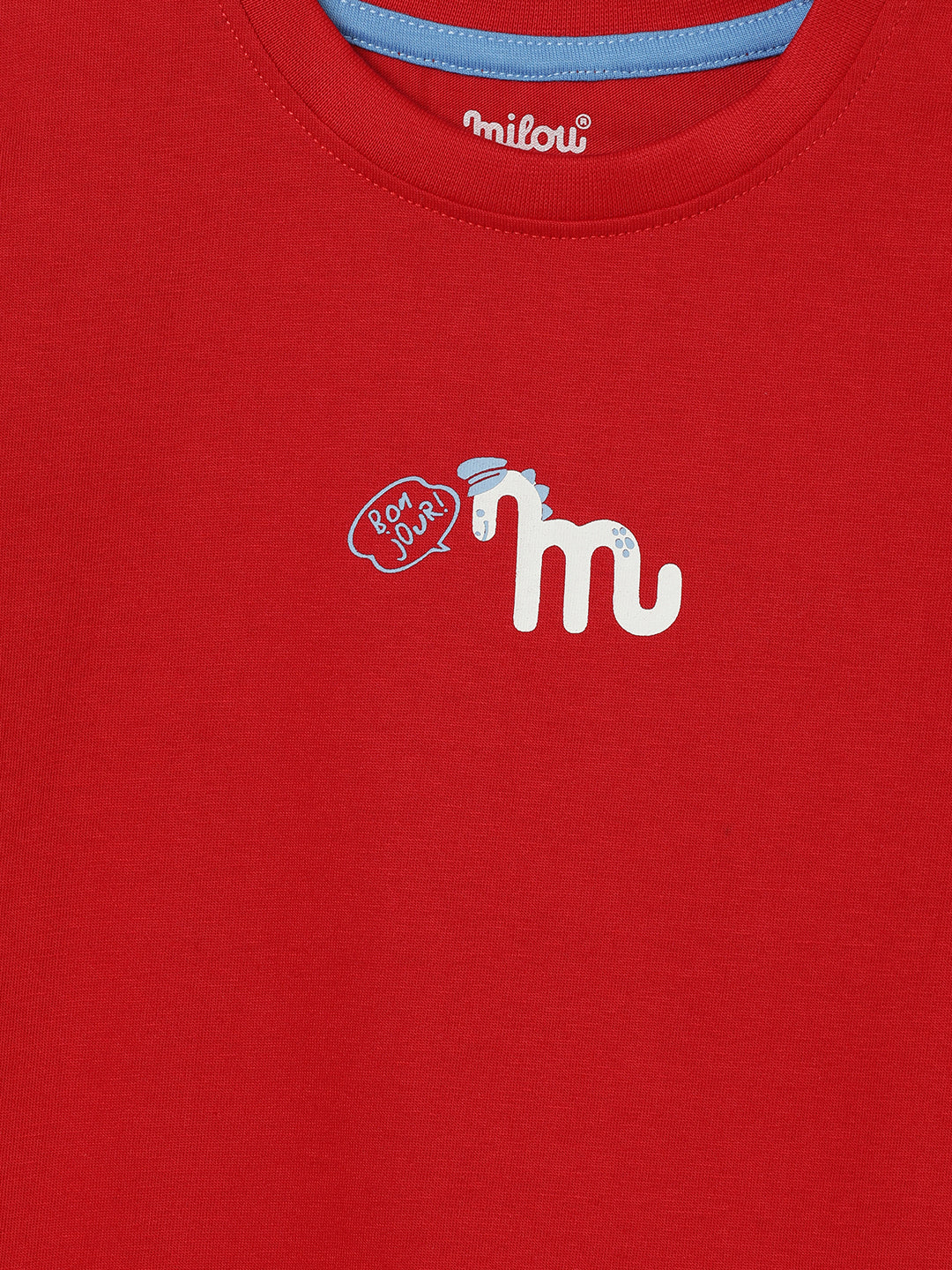 Milou Boys Cotton T-Shirt Red