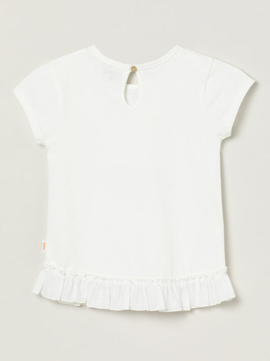 Milou Girls Cap Sleeve Top with Graphic Print - Milou - Care. The Swiss Way