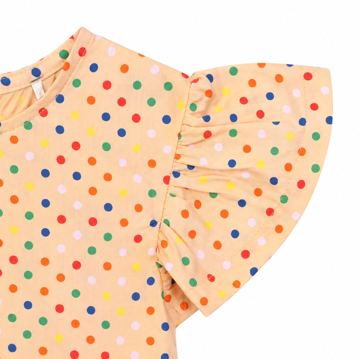 Milou Girls Flutter-Sleeve Polka Dot Dress - Milou - Care. The Swiss Way