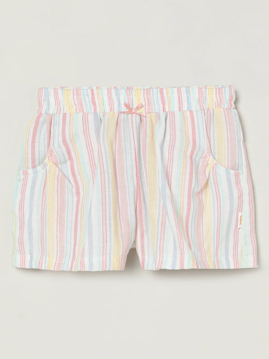 Girls Pastel Stripe Cotton Shorts | Toddler Summer Shorts | Milou Kids - Milou - Care. The Swiss WayShorts