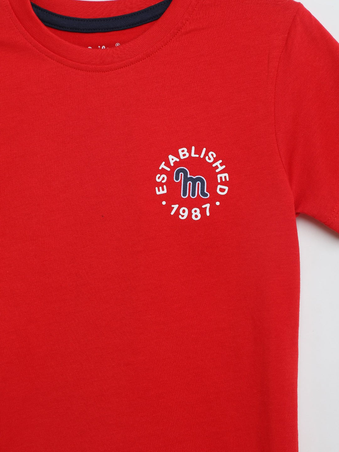 Kids Crimson T-Shirt | Boys Cotton Graphic Tee | Milou Kids - Milou - Care. The Swiss WayT-Shirt