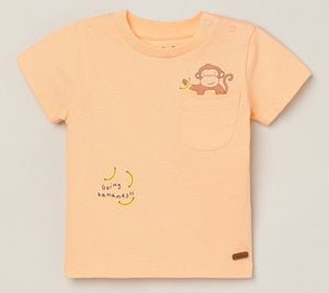 Milou Boys Bio-Washed T-Shirt & Shorts Set Peach & Blue - Milou - Care. The Swiss WaySets & Suits