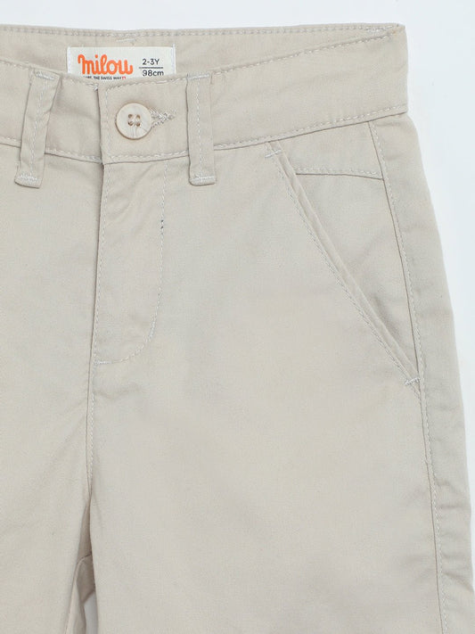 Milou Boys Ecru Twill Shorts - Milou - Care. The Swiss WayShorts
