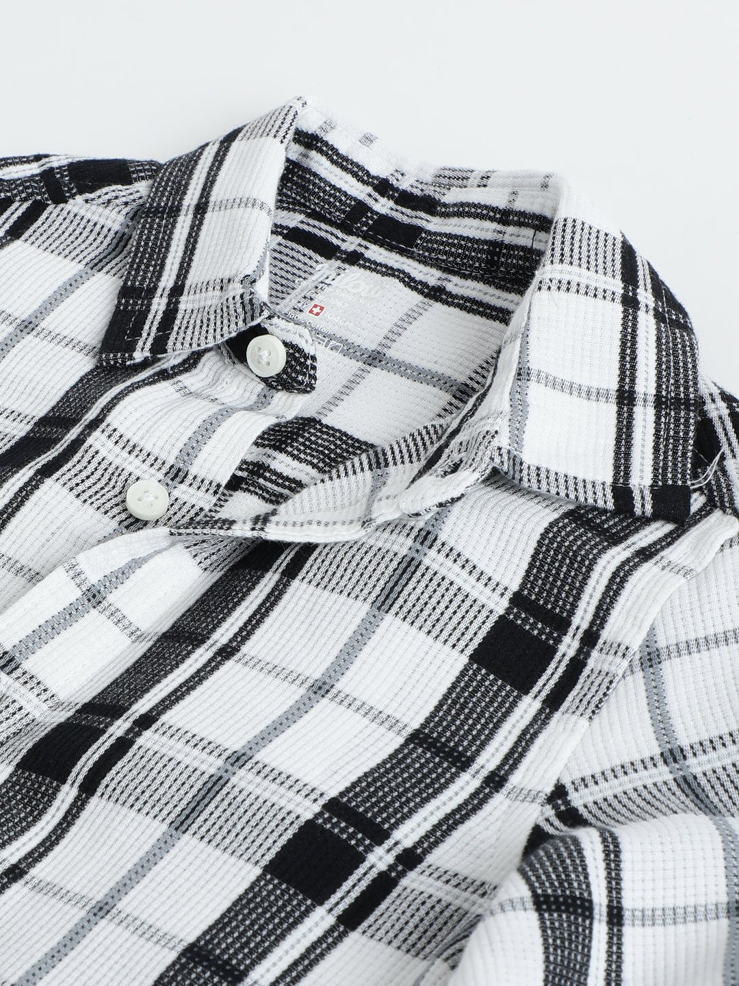 Milou Boys Full Sleeve Checked Bio-Washed Shirt Black Check - Milou - Care. The Swiss WayShirt
