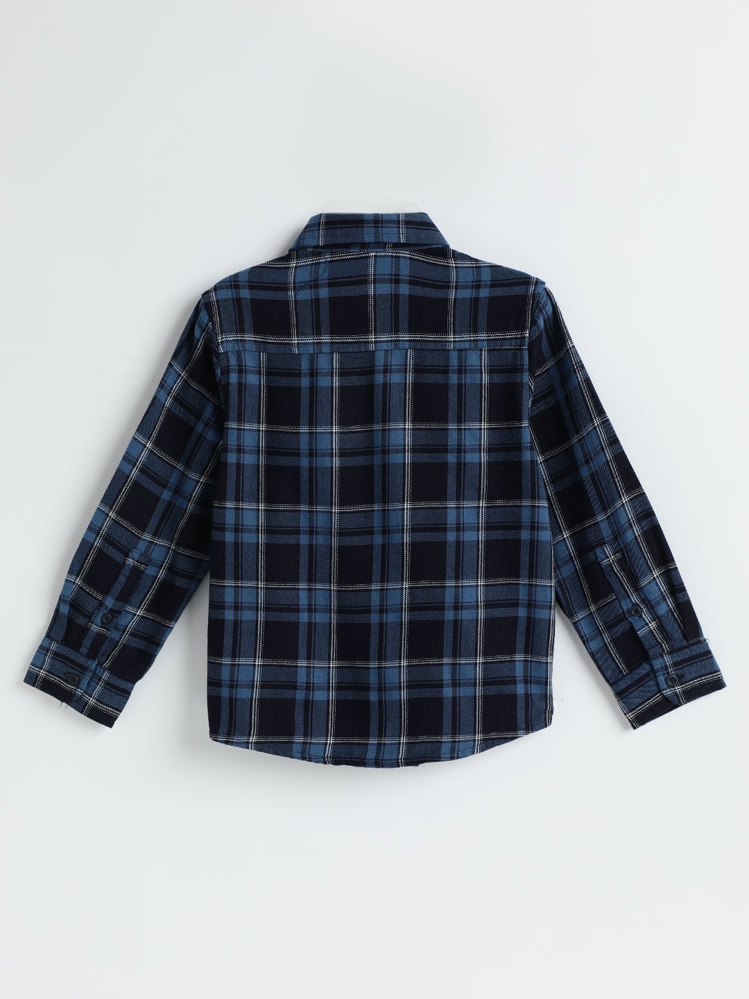Milou Boys Full Sleeve Checked Bio-Washed Shirt Blue Check - Milou - Care. The Swiss WayShirt