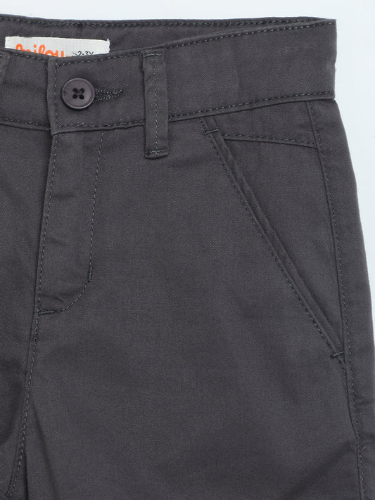 Milou Boys Grey Twill Chino Shorts - Milou - Care. The Swiss WayShorts