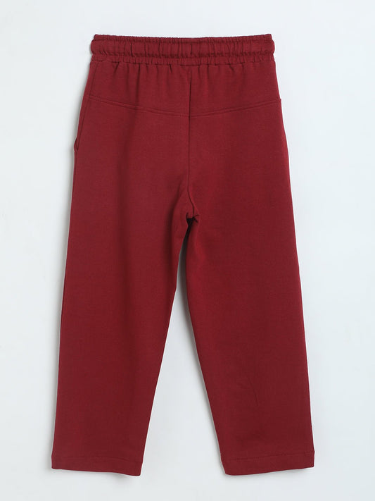 Milou Boys Maroon Loopknit Pants - Milou - Care. The Swiss WayJeans & Trousers