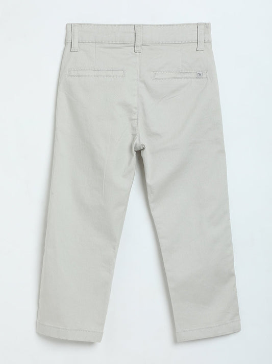 Milou Boys Off White Flat Front Woven Trousers - Milou - Care. The Swiss WayJeans & Trousers