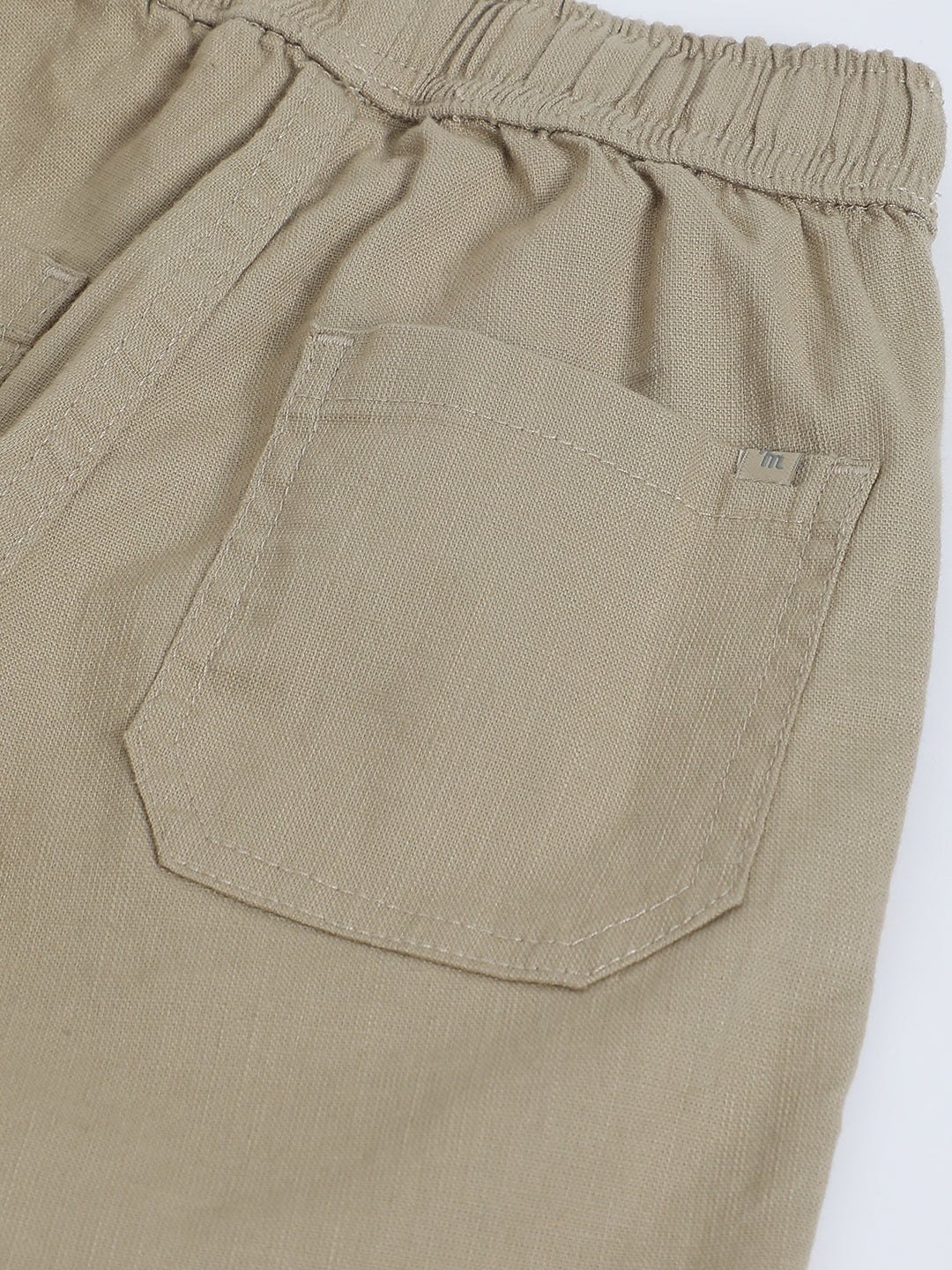 Milou Boys Slub Cotton Casual Trousers Beige - Milou - Care. The Swiss WayJeans & Trousers