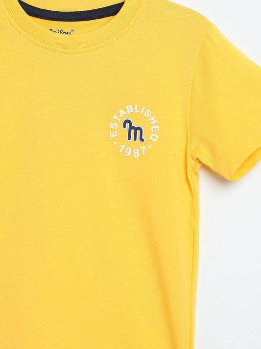 Milou Boys Yellow Round Neck T-Shirt - Milou - Care. The Swiss WayT-Shirt