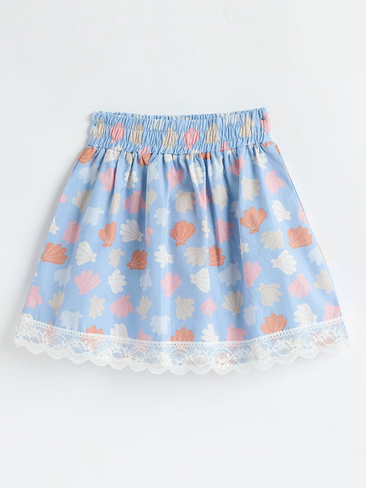 Milou Girls Blue Printed Cotton Skirt - Milou - Care. The Swiss WaySkirt