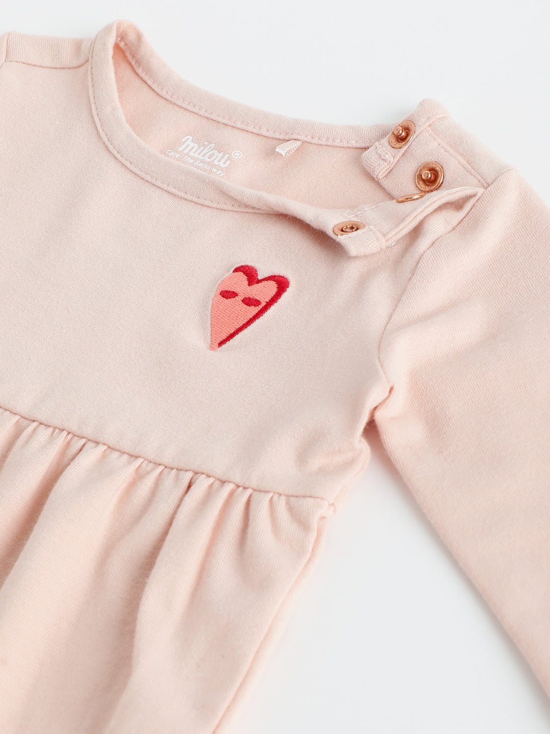 Milou Girls Cotton Printed Dress Blush Pink - Milou - Care. The Swiss WayDress