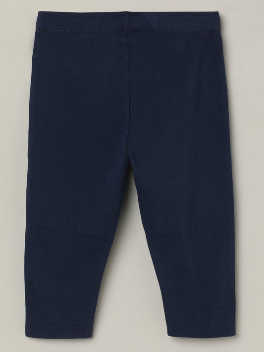 Milou Girls Cotton Printed Leggings Navy Blue Bear Print - Milou - Care. The Swiss WayLegging