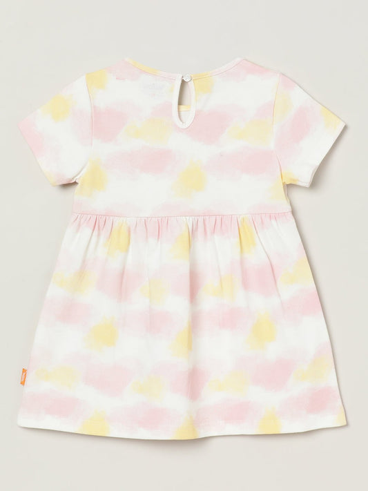 Milou Girls Cotton Solid Bio-Washed Dress Tie Dye Print - Milou - Care. The Swiss WayDress