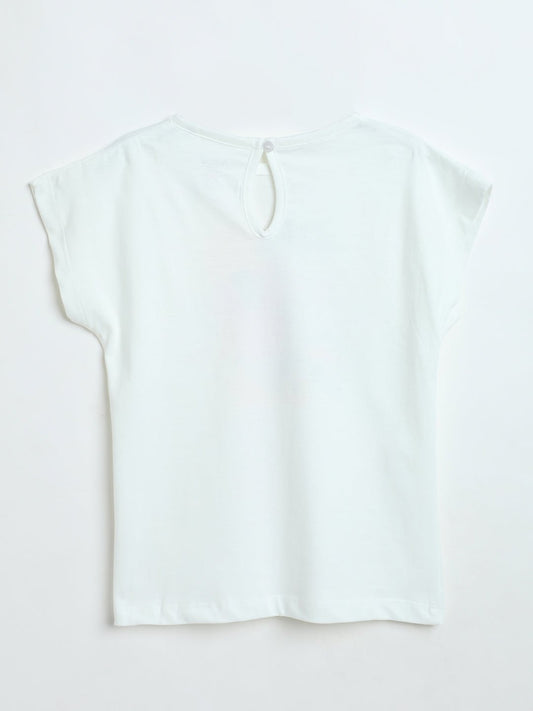 Milou Girls Graphic T-Shirt White - Milou - Care. The Swiss WayTops & T-shirts