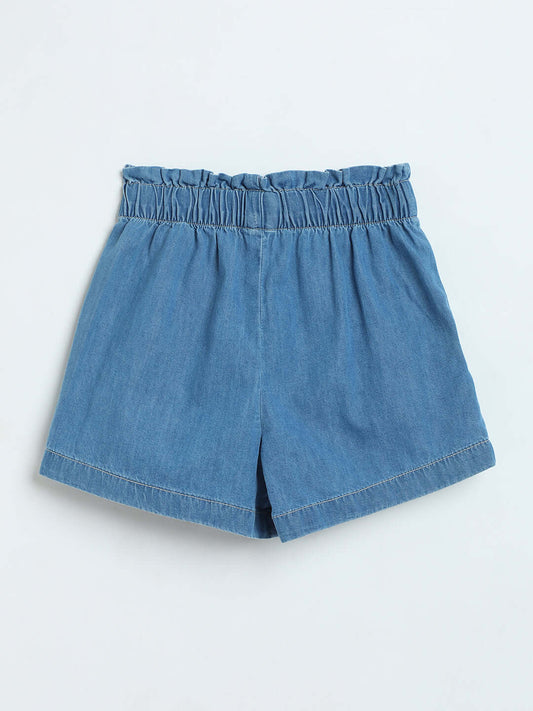 Milou Girls Light Blue Denim Shorts - Milou - Care. The Swiss WayShorts