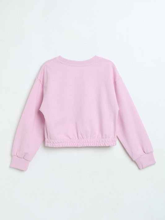 Milou Girls Loopknit Sweatshirt Pink Cropped - Milou - Care. The Swiss WaySweatshirt & Jackets