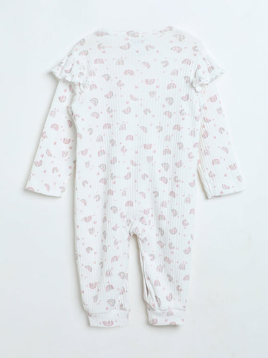 Milou Infant Girls Floral Print Bodysuit White - Milou - Care. The Swiss WayBodysuit