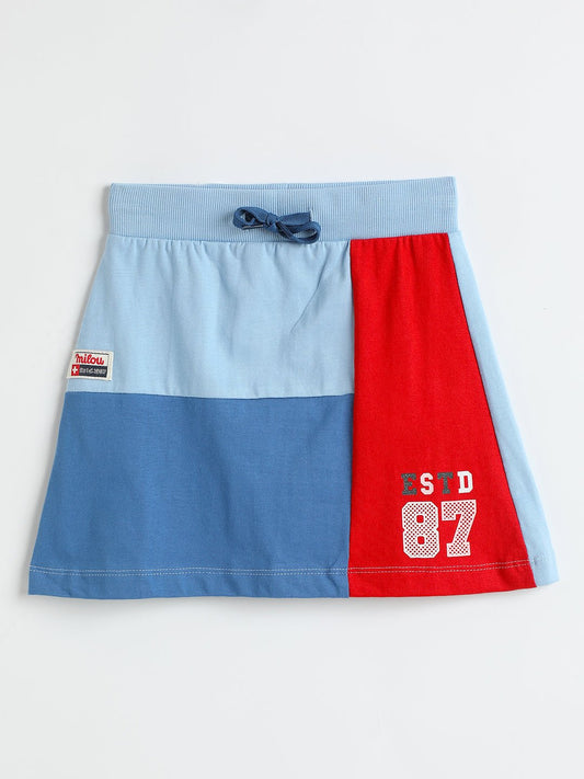 Milou Kids Girls Cotton Bio-Washed Printed Skirt Blue - Milou - Care. The Swiss WaySkirt