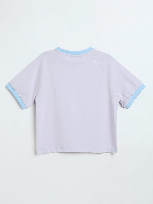 Milou Toddler Girls Lavender Blue Cotton T-Shirt - Milou - Care. The Swiss WayTops & T-shirts