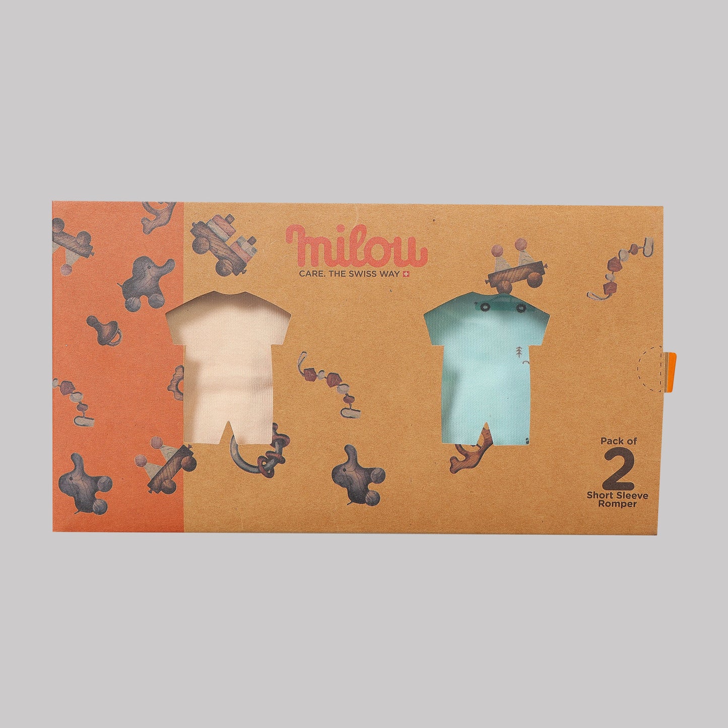 Milou Baby Cotton Short sleeve Romper Pack of 2