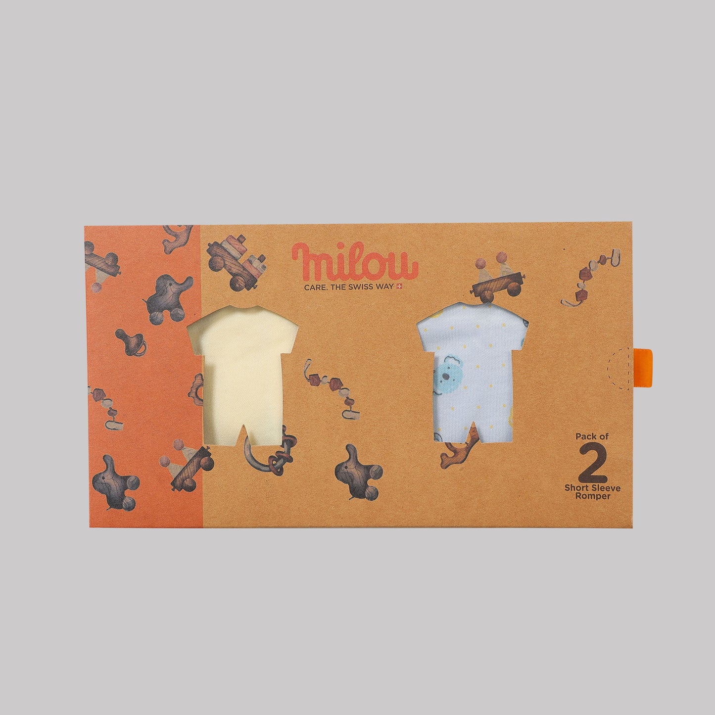Milou Baby Cotton Short Sleeve Romper Pack of 2