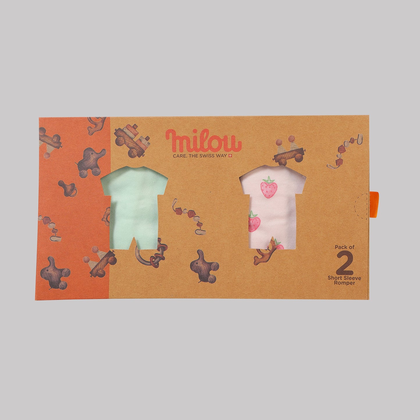 Milou Baby Cotton Short Sleeve Romper Pack of 2