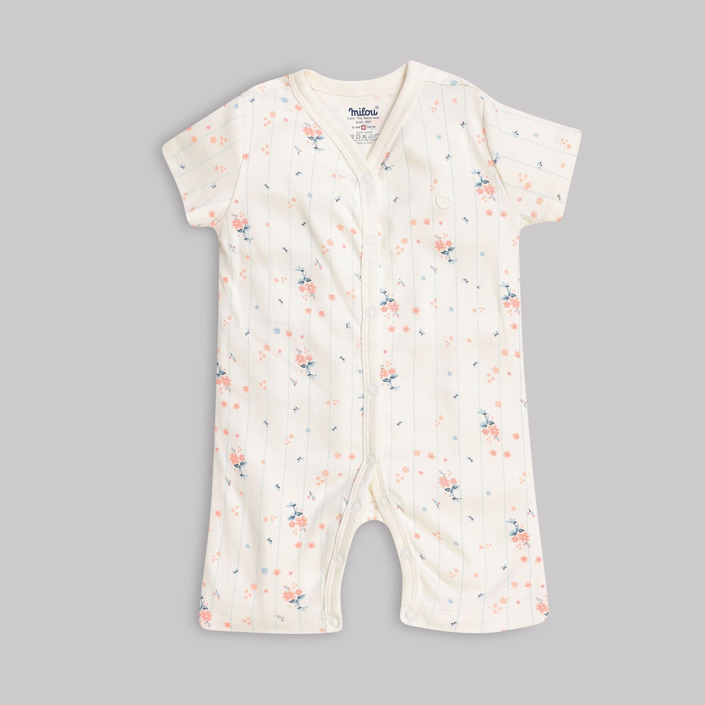 Milou Baby Cotton Short Sleeve Romper Pack of 2
