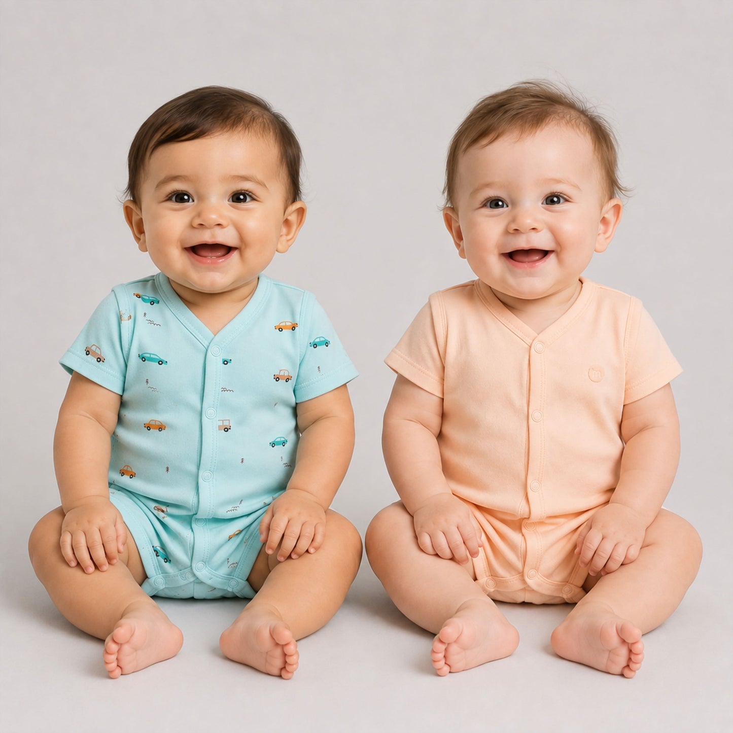 Milou Baby Cotton Short sleeve Romper Pack of 2