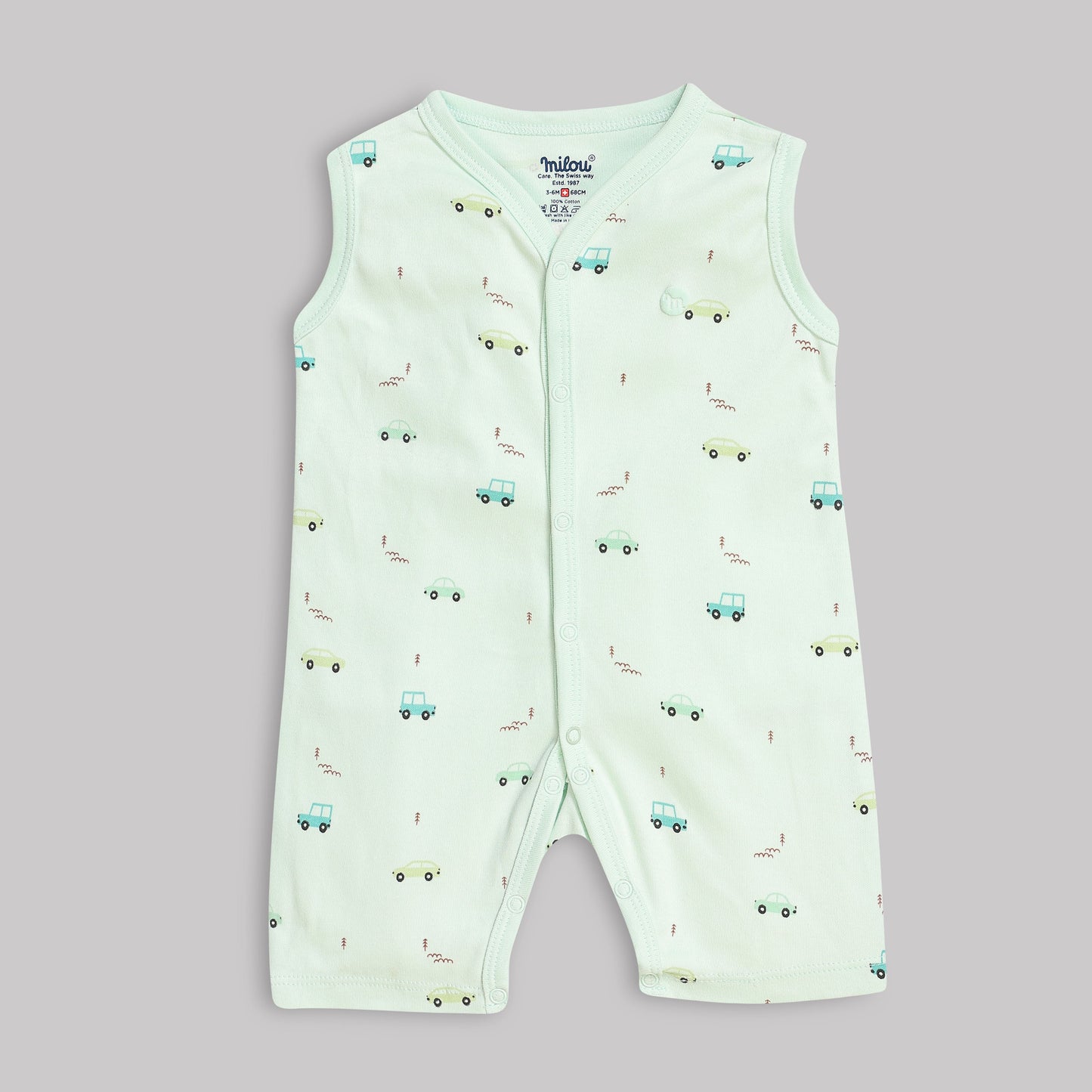 Milou Baby Cotton Sleeveless Romper Pack of 2