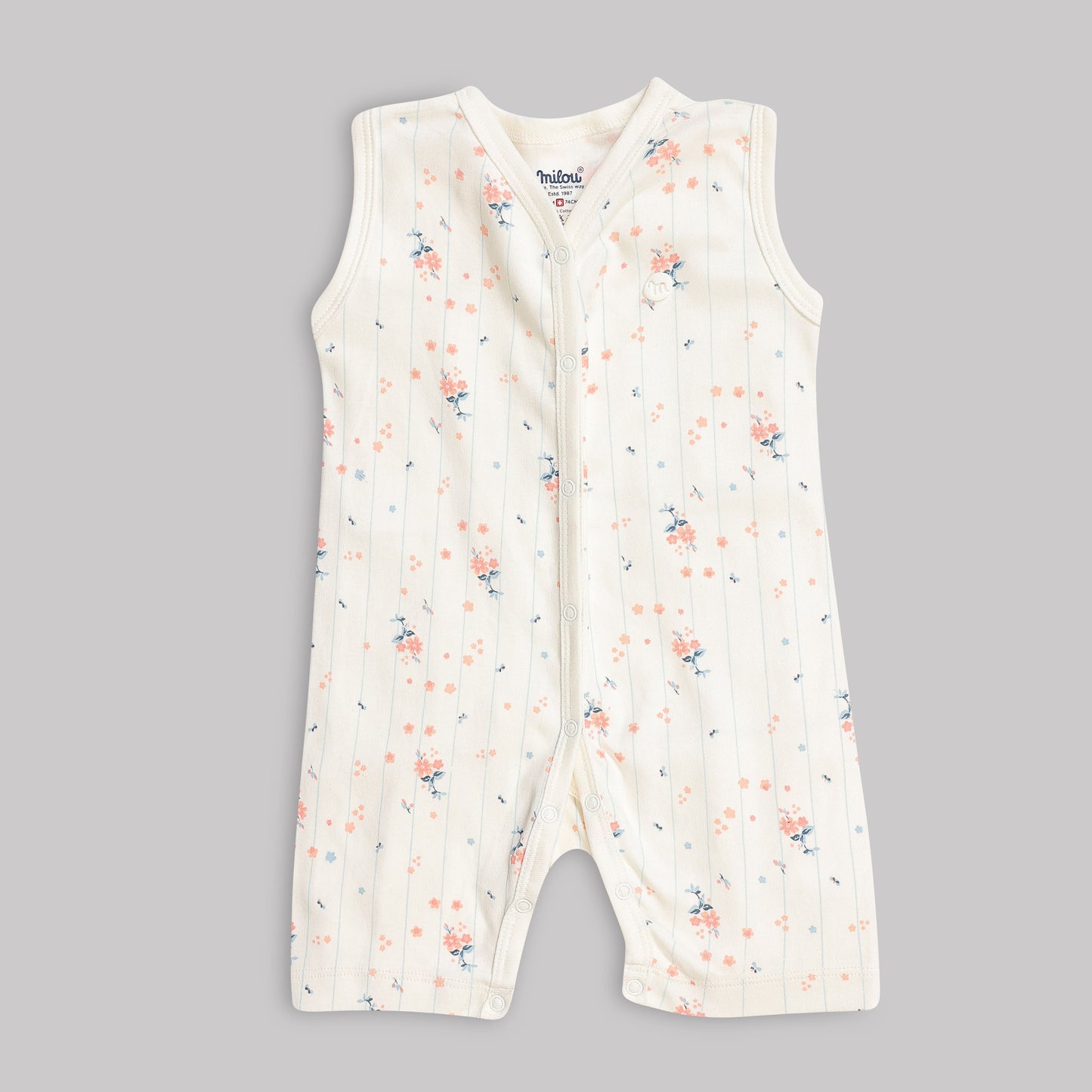 Milou Baby Cotton Sleeveless Romper Pack of 2