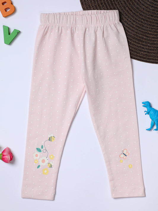 Milou Kids Cotton Bio Washed Printed Leggings for Girls - TGVGLG053-PK