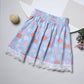Milou Girls Blue Printed Cotton Skirt