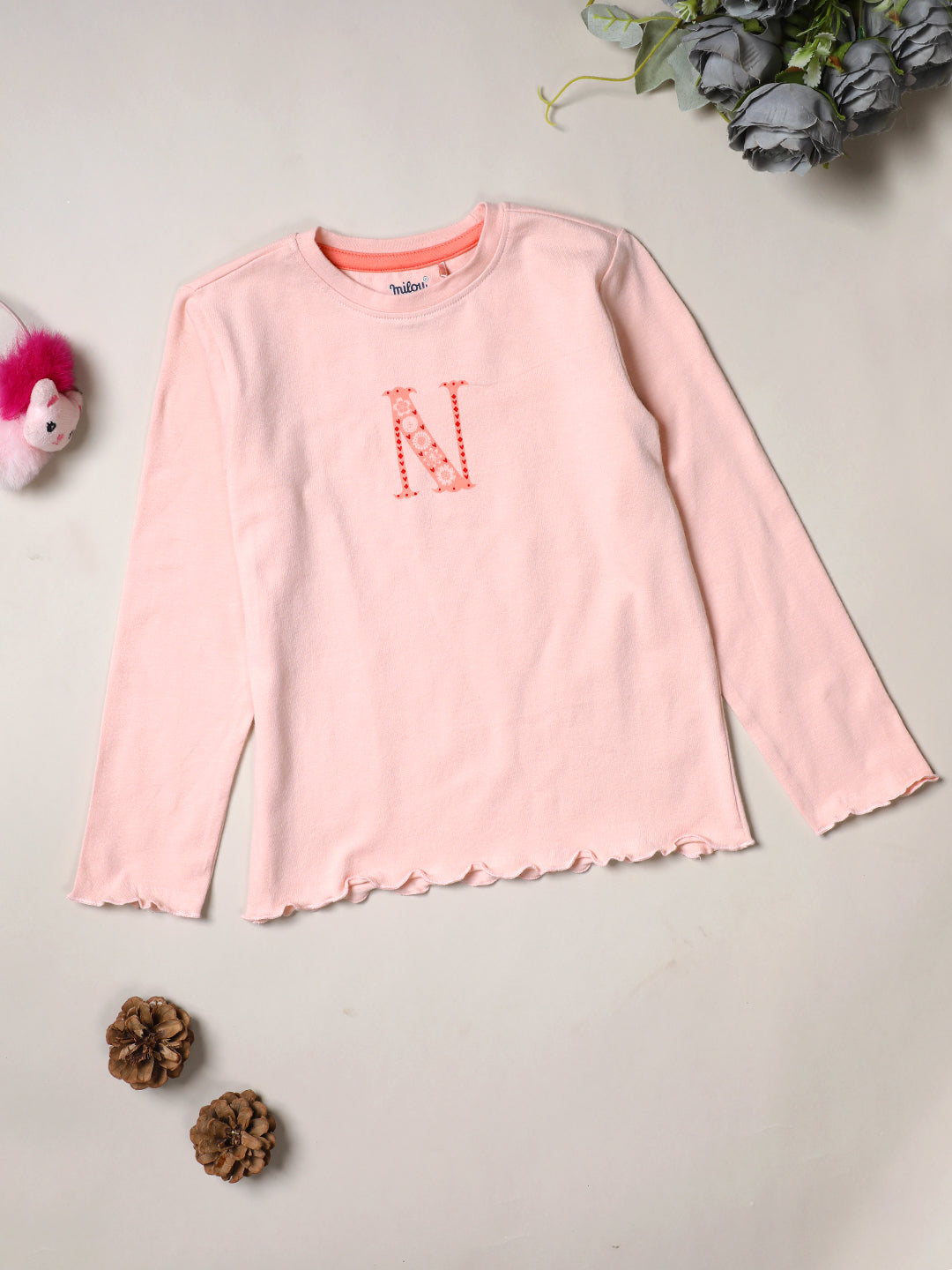 Milou Cotton Half Sleeves Bio Washed Printed T-Shirt -NPSTG002-EVNSD
