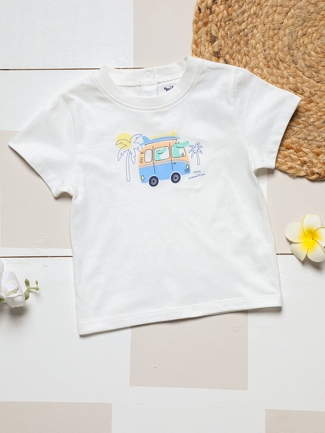 Milou Baby Boys Short Sleeve Van Graphic Print T-Shirt