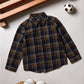 Milou Boys Full Sleeve Checked Bio-Washed Shirt Brown Check